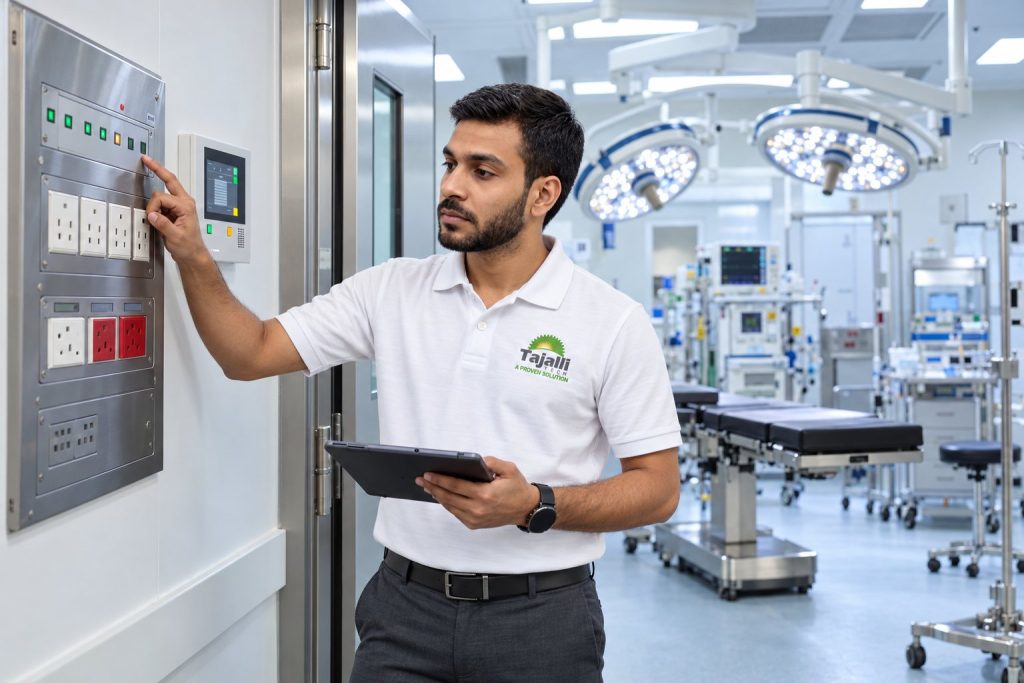 Medical IT isolated power panel for a hospital operation theatre